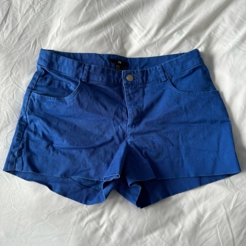 H&M Blue Twill Shorts, Size 8